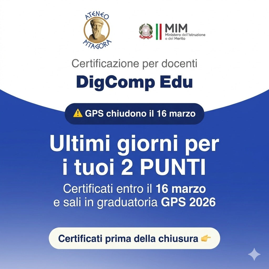 Digicompedu certificazione bando docenti gps 2026 accreditate accredia